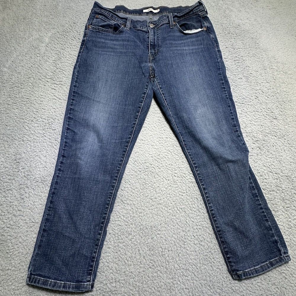Levis Womens Jeans Size 32 Boyfriend Blue Medium‎ Wash Denim 32x27